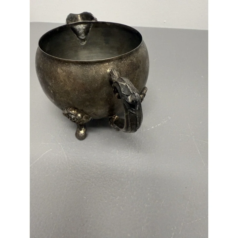 Vintage Leonard Silver Plated‎ Brass Creamer 3.5'' x 2.75'' #21